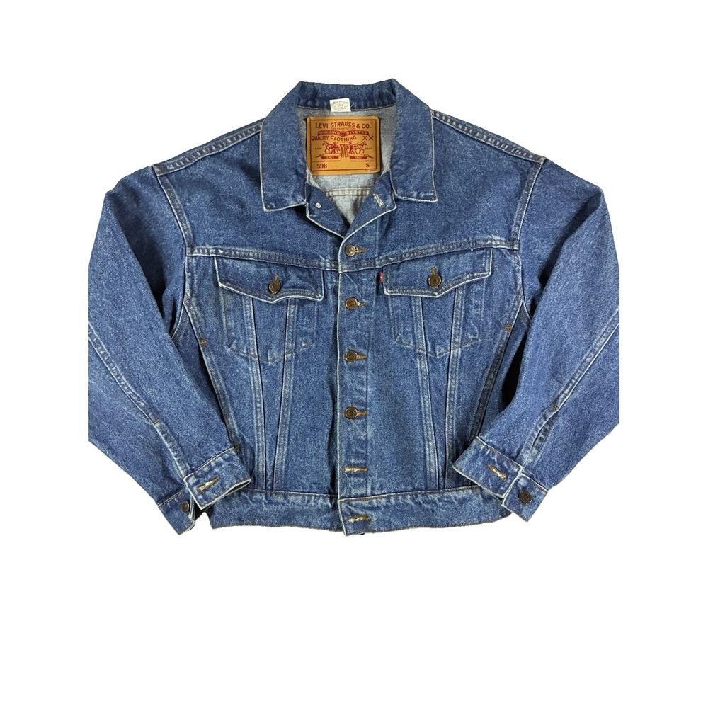 Vintage 80's Levi's Type 2 Denim Jacket Men's Small. 70598. Medium Stonewash